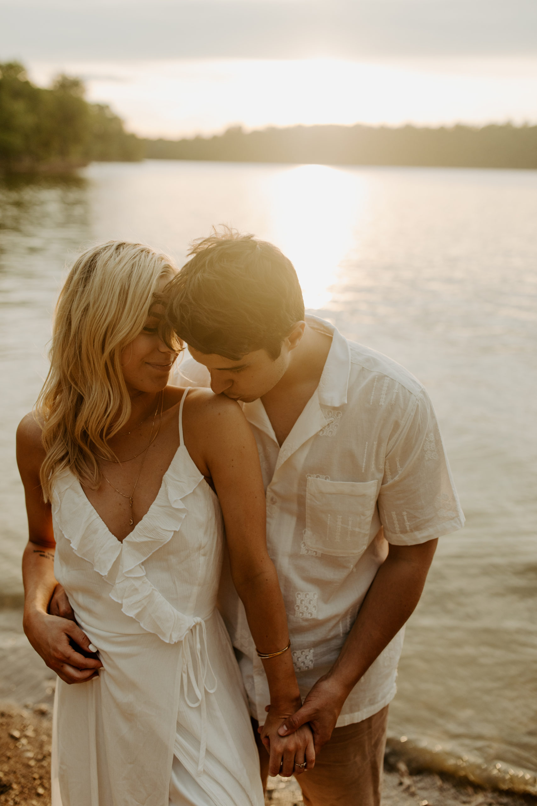 Sunset Engagement Photos at East Fork Lake 
