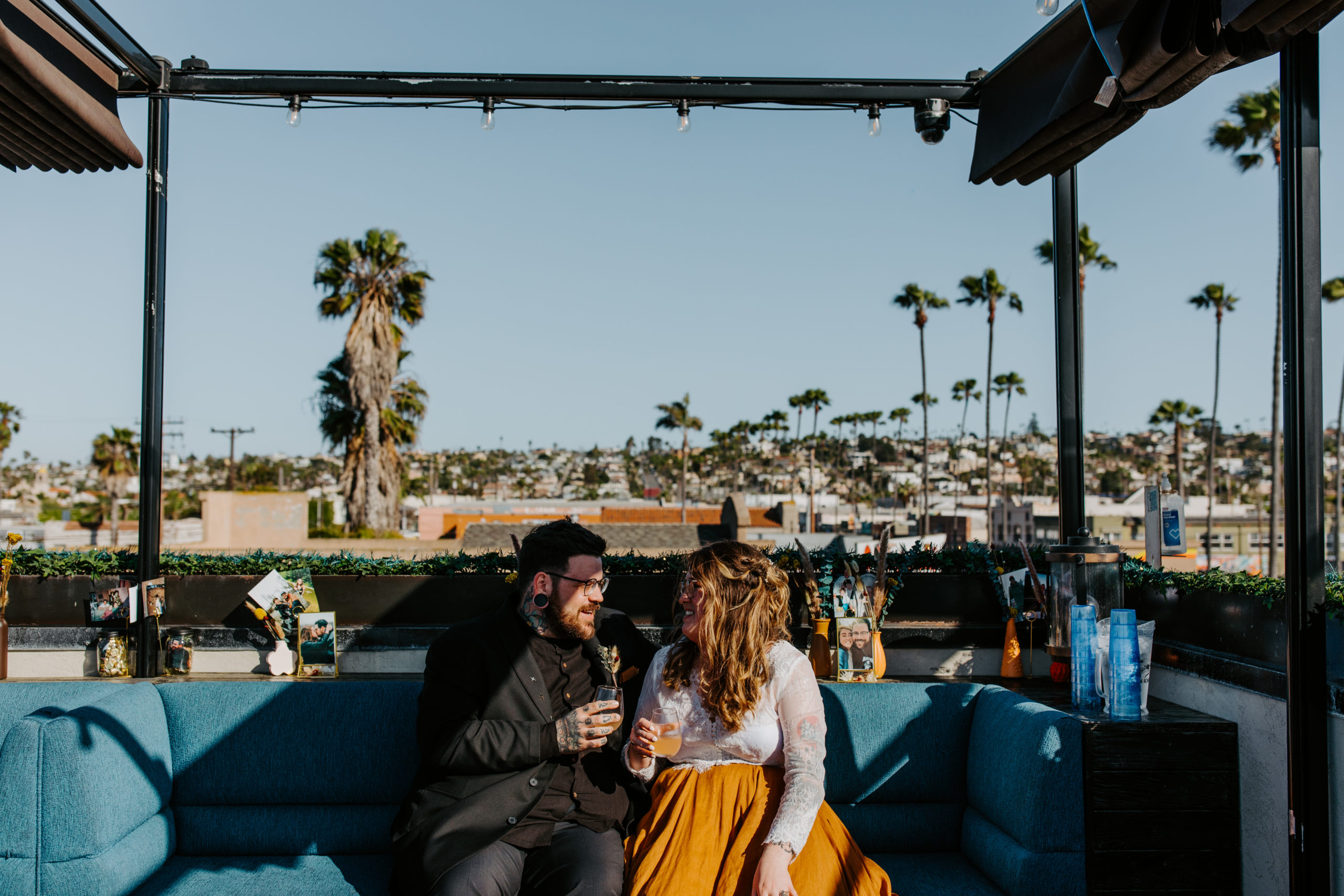 Ocean Beach Wedding Reception at The Holding Company Rooftop Bar. 