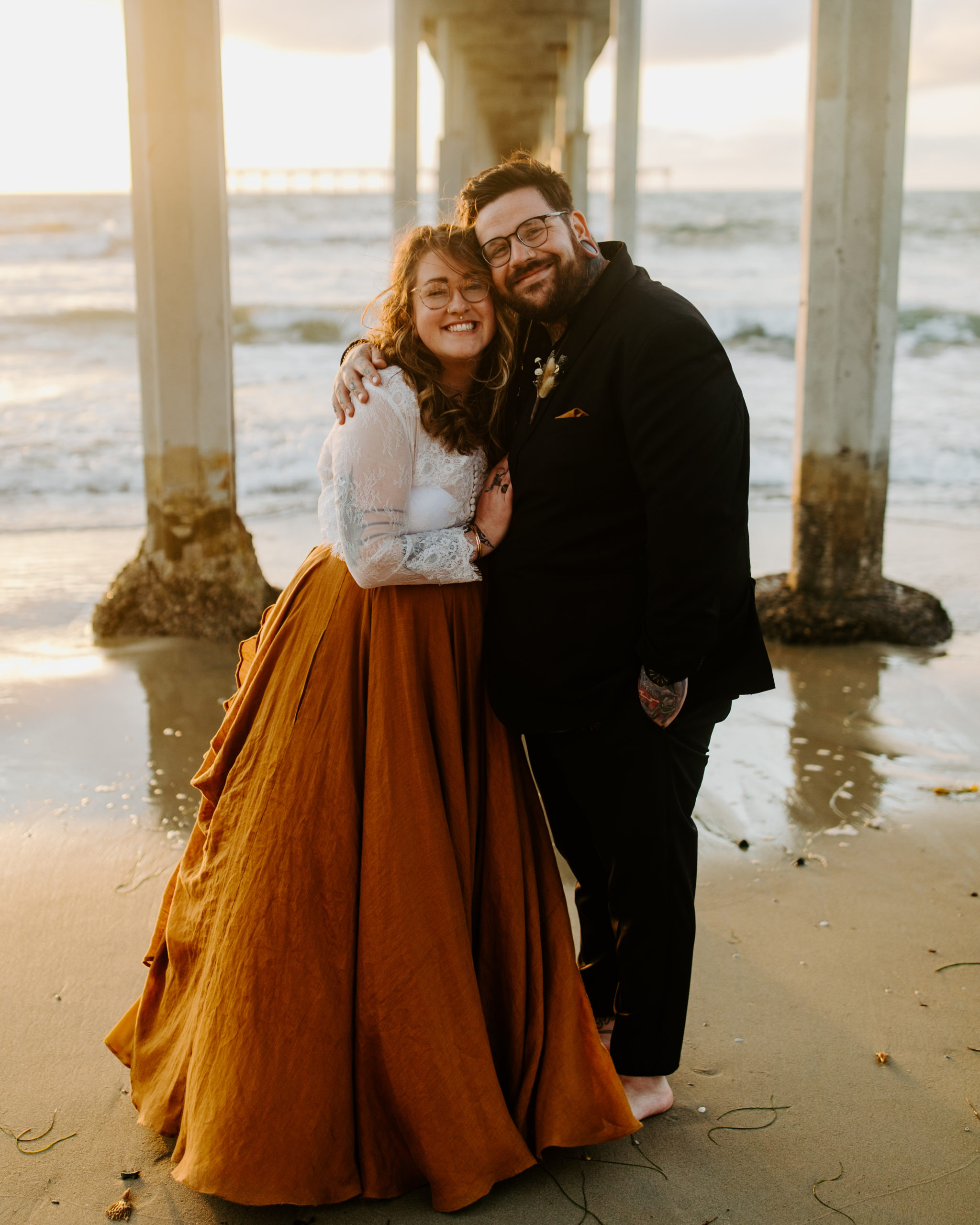 Ocean Beach San Diego Sunset Elopement at Golden Hour