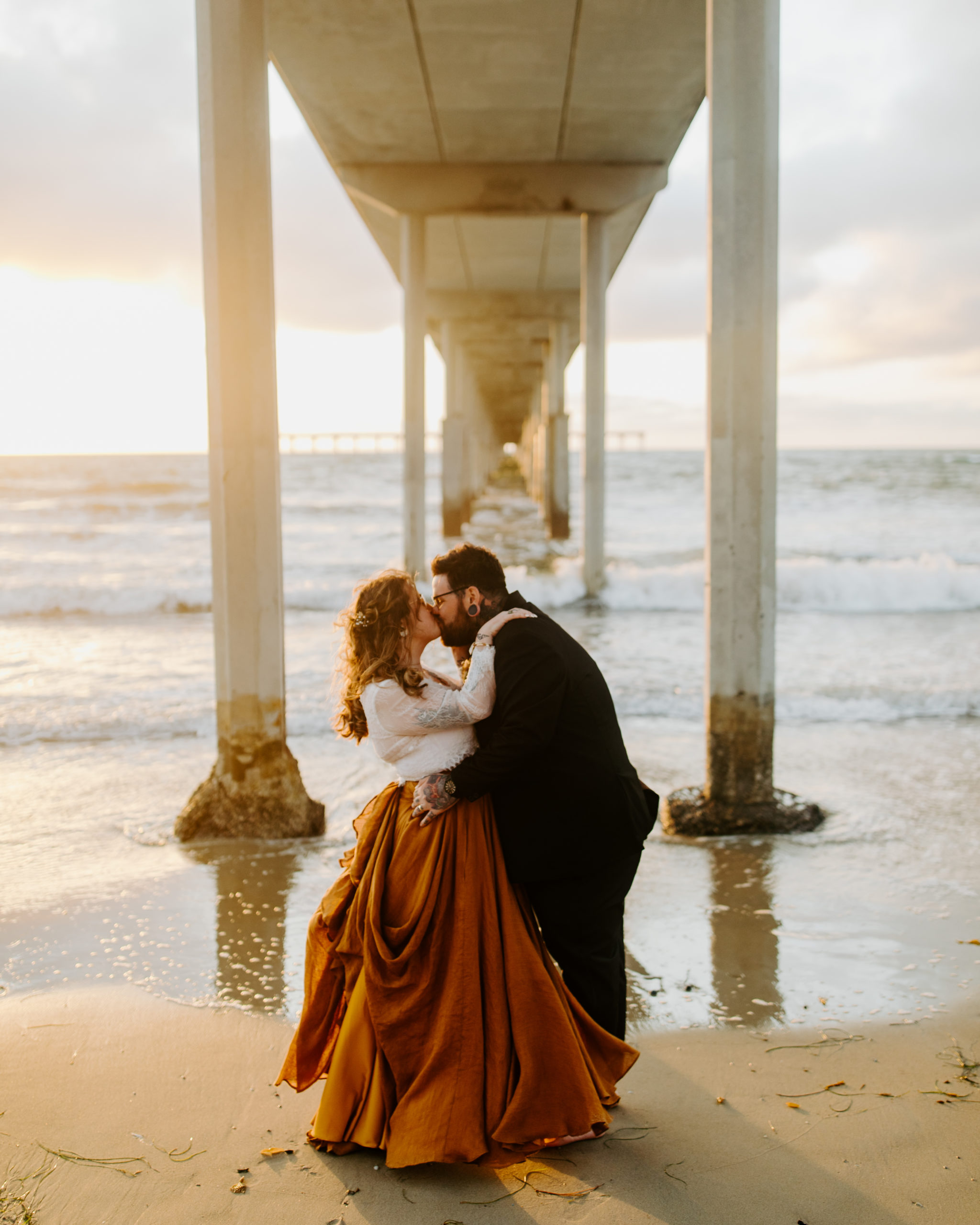 Ocean Beach San Diego Sunset Elopement at Golden Hour