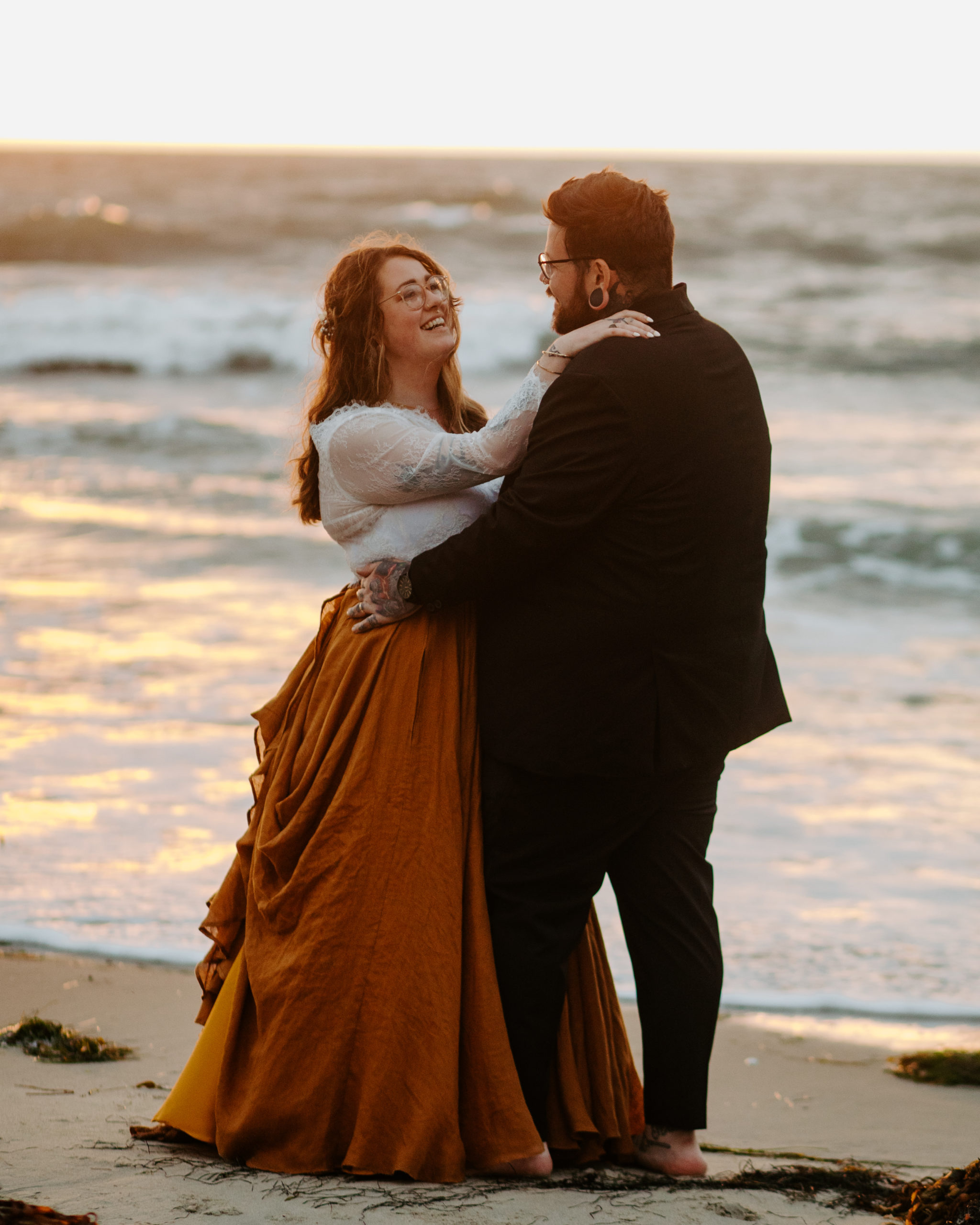 Ocean Beach San Diego Sunset Elopement at Golden Hour