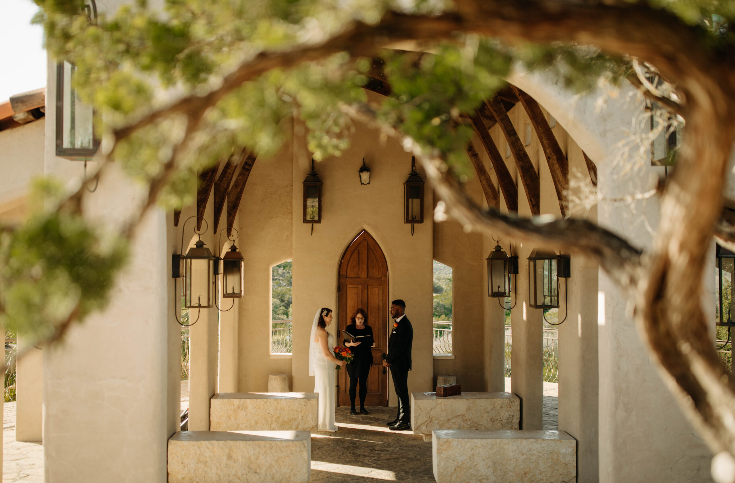 Sunset Chapel Dulcinea Elopement in Austin Texas.