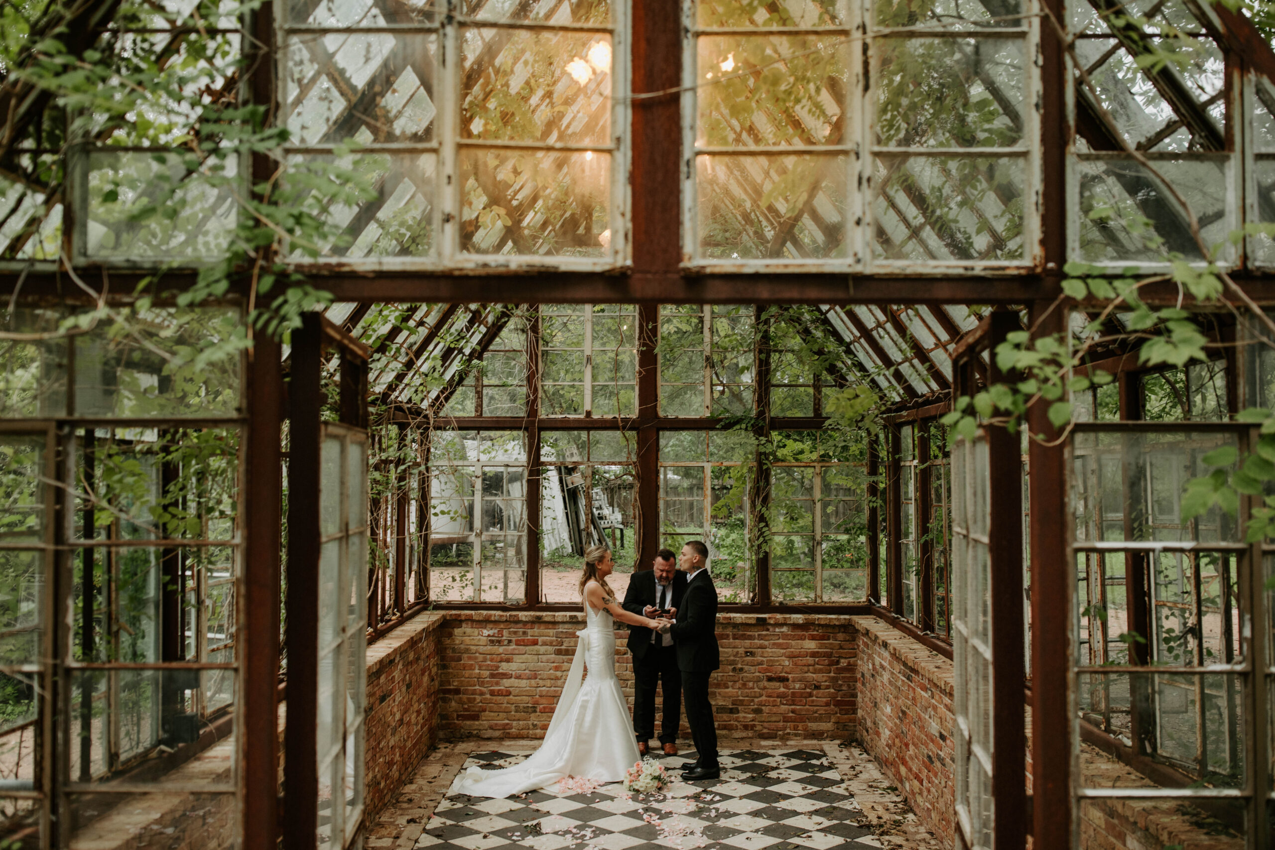Couple eloping at Sekrit Theater
