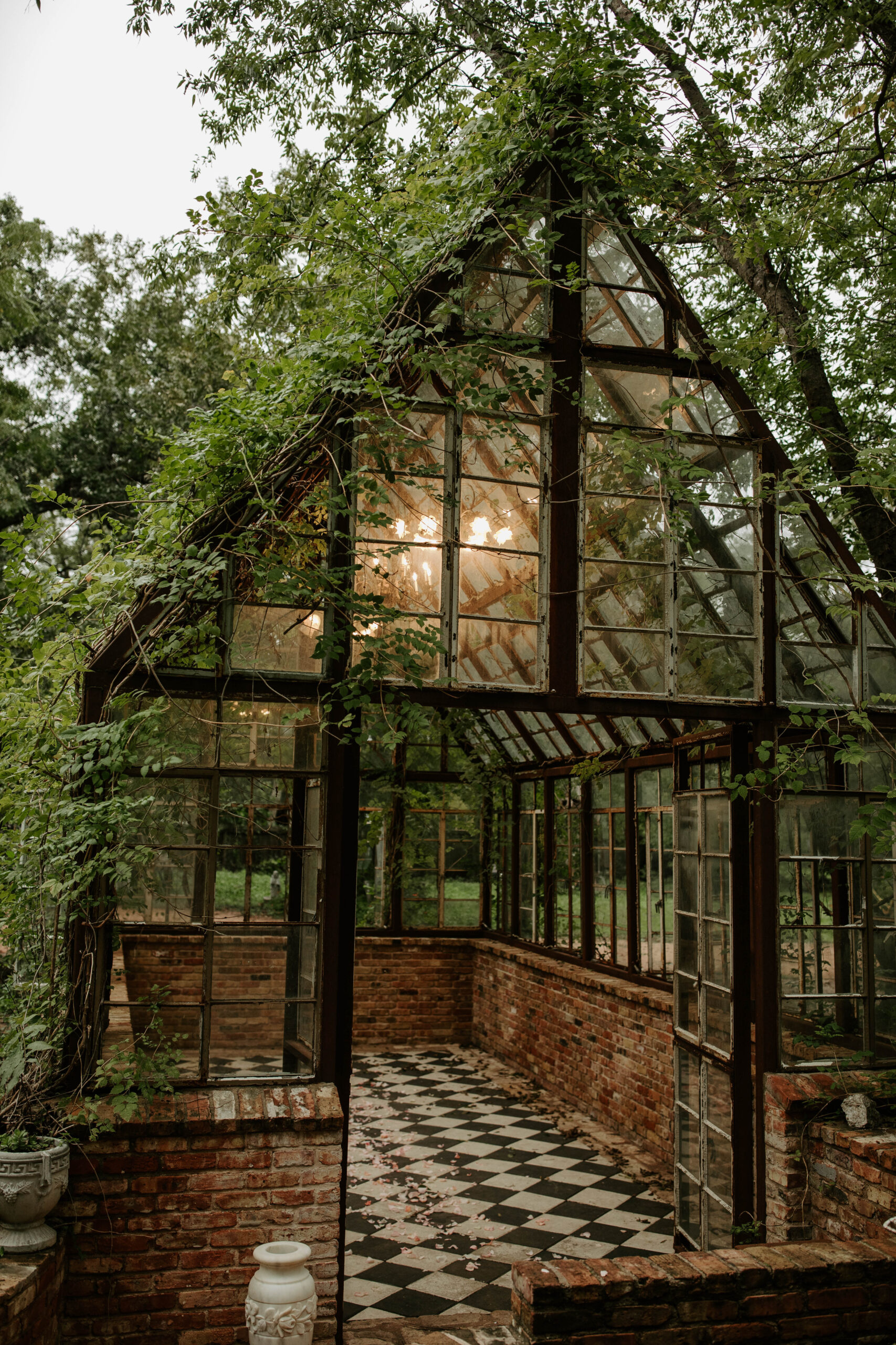 The Sekrit Theater Greenhouse on a moody winter day.