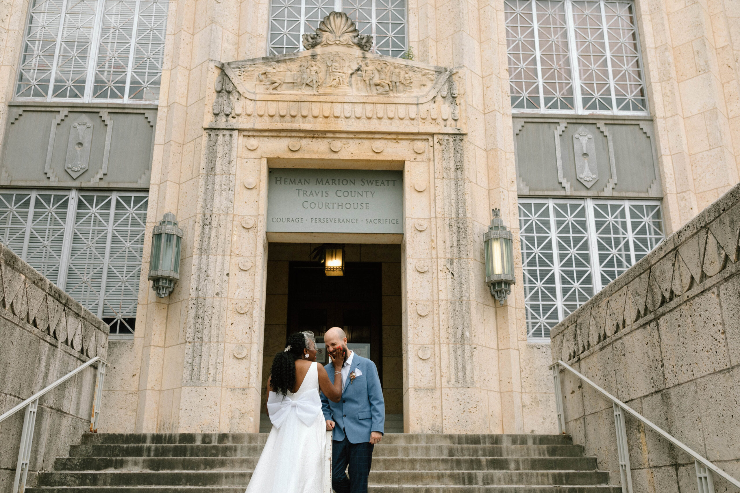 Eboyn and Travis' Courthouse Elopement in Austin Texas at the Travis County Courthouse